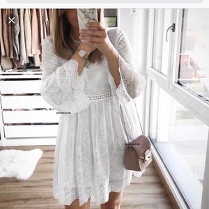Zara embroidered dress
